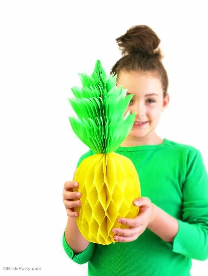 1 Make Pineapple Honeycomb Party Decorations